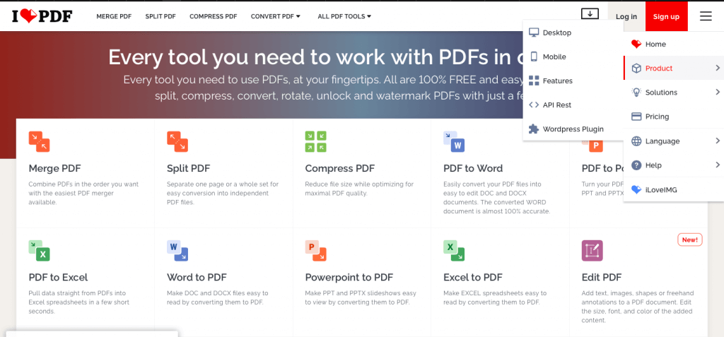 Productos iLovePDF