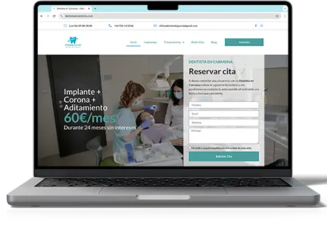 mockup mobile clinica dental virgen de gracia